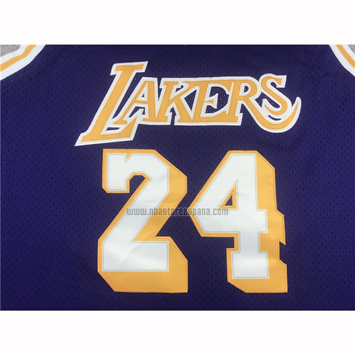 Camiseta Los Angeles Lakers Kobe Bryant NO 24 Retro Violeta